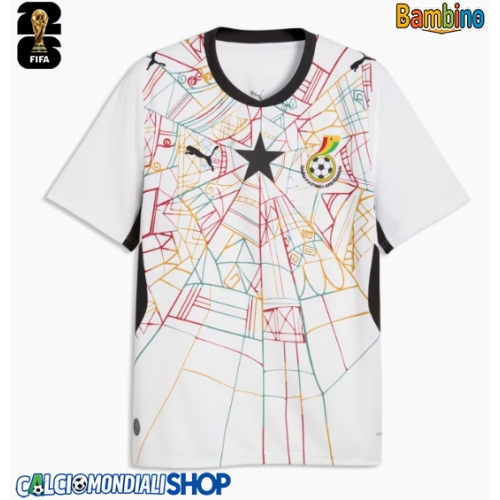 Maglie da calcio Ghana Prima Maglia Bambino Mondiali 2026  Manica Corta + Pantaloni corti)